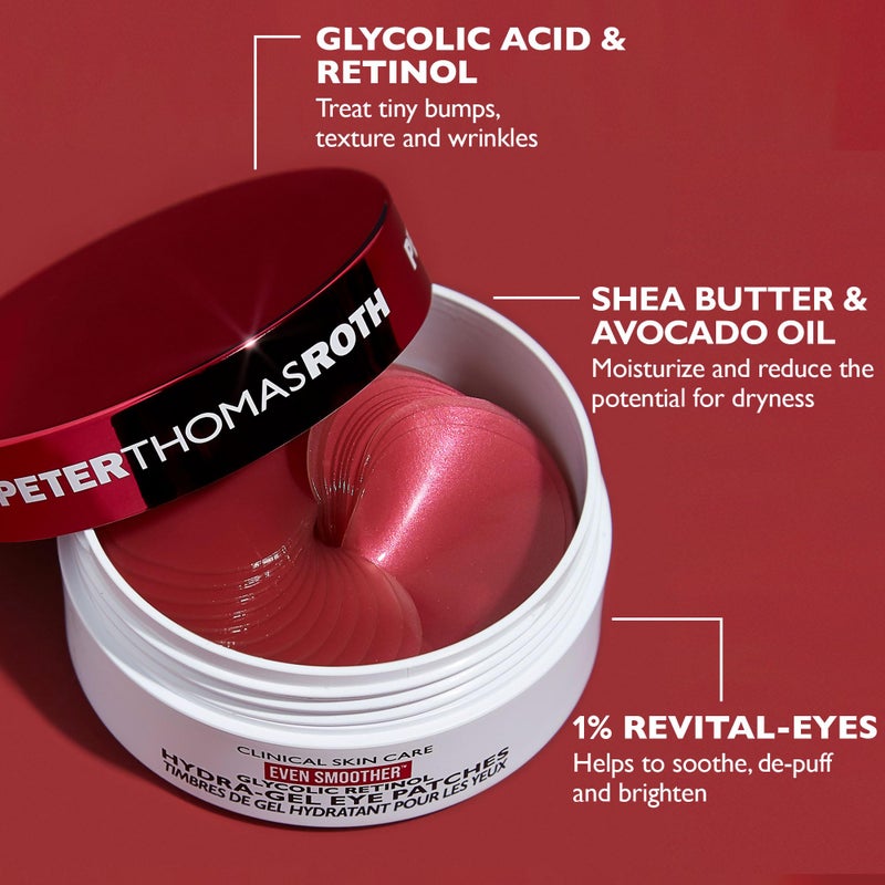 Peter Thomas Roth | Even Smootherâ„¢ Glycolic Retinol Hydra-Gel Eye Patches, Under-Eye Patches With Glycolic Acid and Retinol, Treats Tiny Bumps, Texture, Fine Lines and Wrinkles Under the Eye Area - Image 3