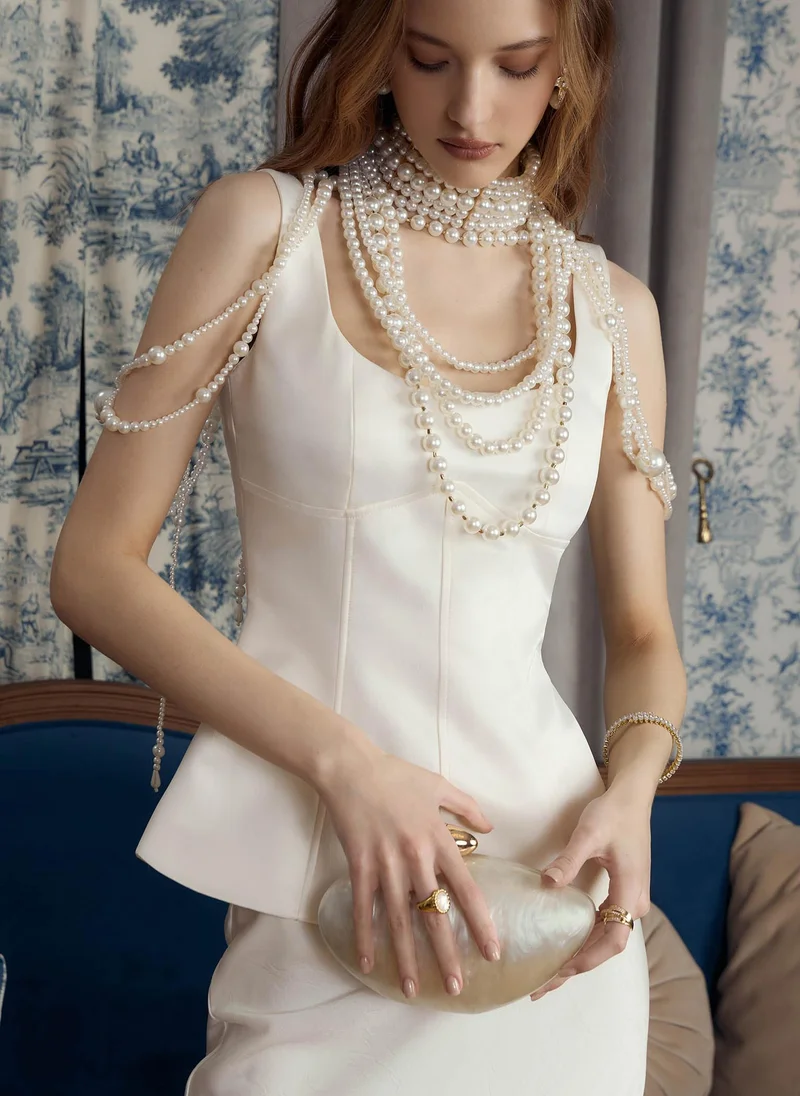 Lichi  Corset top with wide straps for Women | Best Price UAE