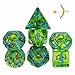 UDIXI 7PCS DD Polyhedral Dice Set Green DND Dice Set Filled with Bow for Role Playing Games as RPG Tabletop Games Ranger - Image 2