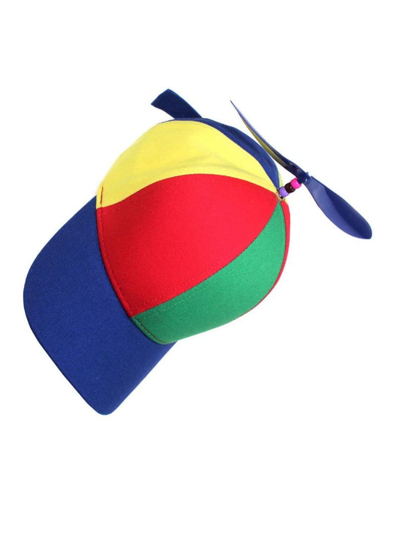SOLARAE Helicopter Hat Detachable Dragonfly Sports Cotton Baseball Outdoor Propeller Beanie Rainbow Top Brightly Color for 3 to 8 Years Old Kids - Image 5