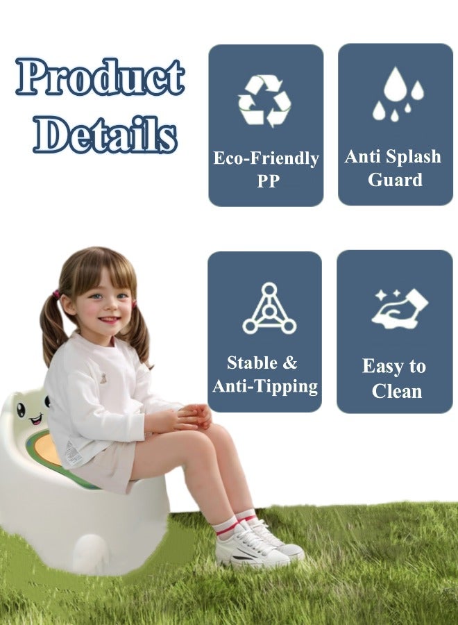 Optico Baby Potty Training Seat, Non-Slip Potty Training Toilet Potty Training System Kids Potty Chair Toddler Potty Trainer, Easy to Clean, with Splash Guard & 10cm Deep Sink for Toddlers Kids Boys Girls (Blue) - Image 3