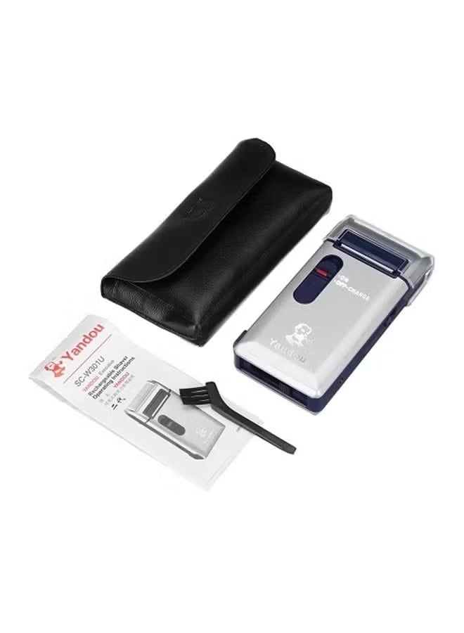YANDOU Rechargeable Mini Electric Shaver Silver - Image 5