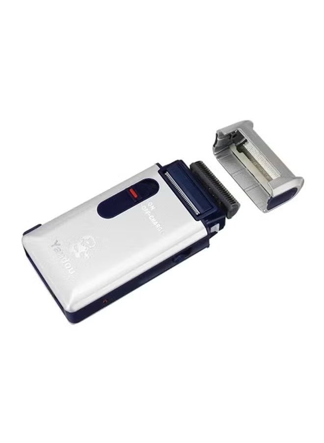 YANDOU Rechargeable Mini Electric Shaver Silver - Image 4