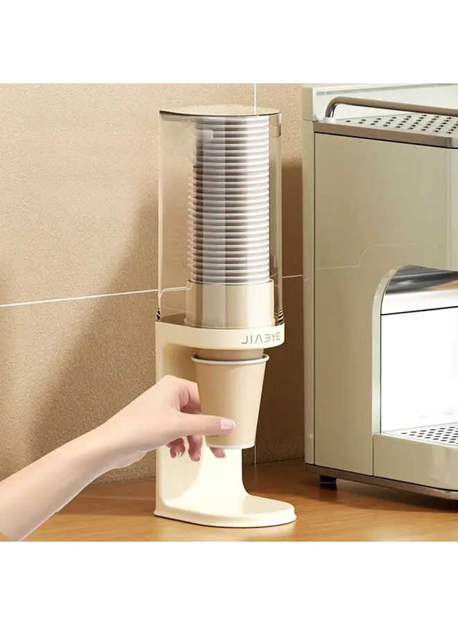 Cream White Large Countertop Cup Dispenser Mug Holder Organizer For Home Office - Image 5