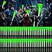 YOFOBU 60 PCS Green Fiber Optic Wands Glow Fiber Wands Bulk LED Light Up Wands with 3 Flashing Modes LED Flashing Sticks for Christmas New Year St Patricks Day Easter Wedding Bridal Shower Carnival - Image 2