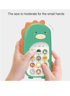 OUYoo OUYoo Baby Cell Phone Toy with Early Education & Music, Learning Educational Dinosaur  Phone Fun for Kids, Sensory Toys for Toddlers Kids Boys and Girls Gifts (Green Dinosaur Phone)  - Image 5