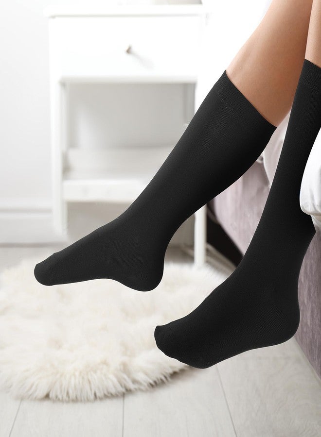Croloose 4 Pairs Silk Liner Socks Ultra-lightweight Hiking Liners Calf Sweat Absorption Socks for Adult (Black,L) - Image 2