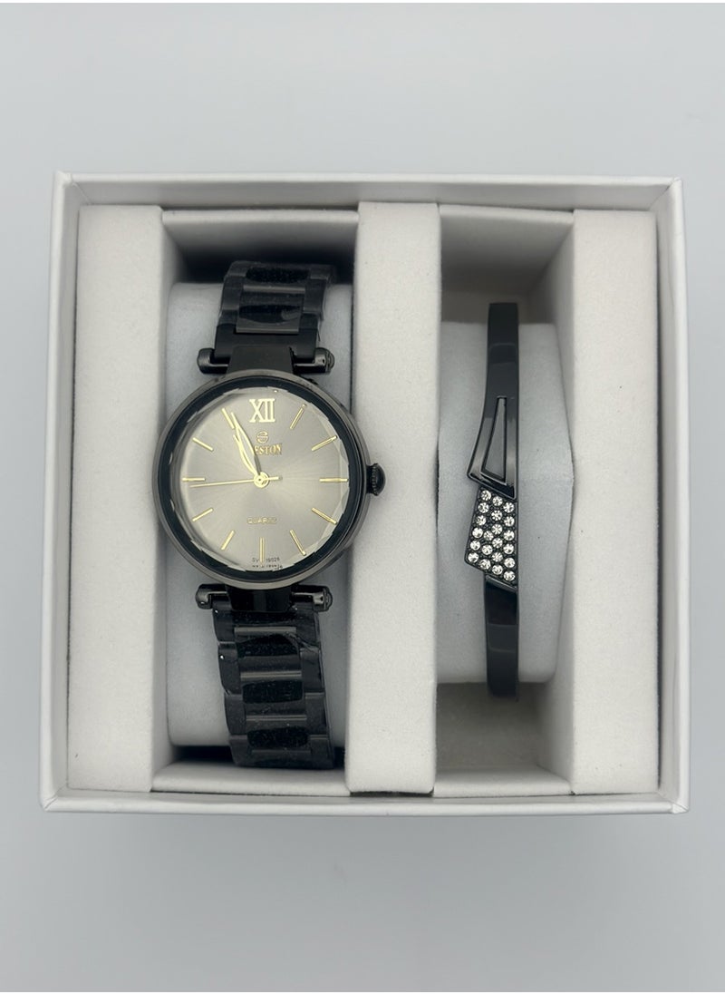 Sveston - Sveston Womens Stainless Steel Set Watch SV 19026 - Image 1