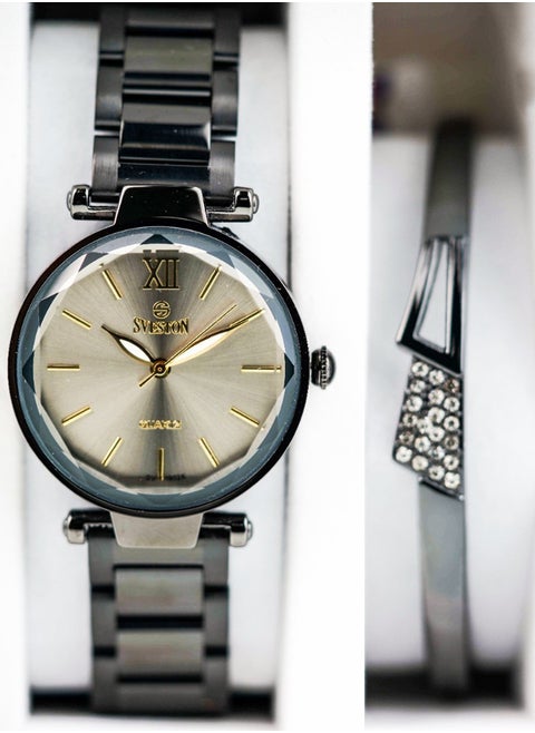 Sveston Womens Stainless Steel Set Watch SV 19026