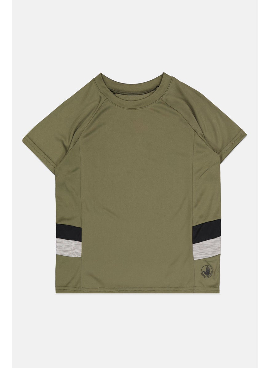 Body Glove - Kids Boy 3Pcs Colorbock Short Sleeve T-shirts , Beige/Olive/Black - Image 1
