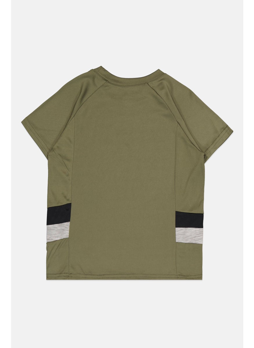 Body Glove - Kids Boy 3Pcs Colorbock Short Sleeve T-shirts , Beige/Olive/Black - Image 1