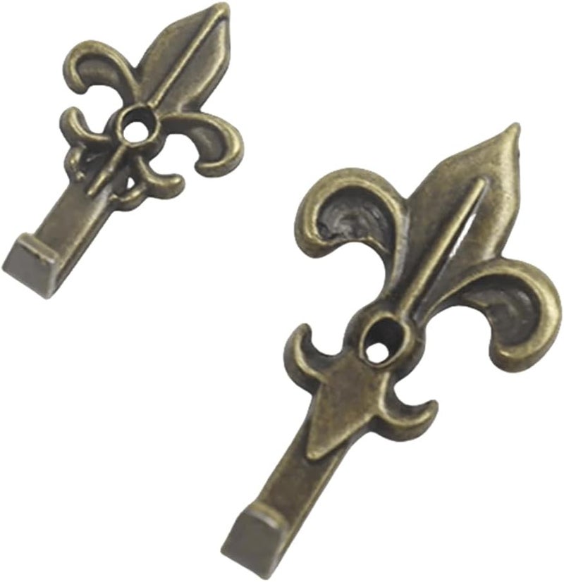 dophee 10Pcs Vintage Wall Mounted Hanging Hooks Decorative Key Hooks Hangers with Screws for Towel Coat Bag Hat Handbag Clothes 46x25mm181x098 - Image 4