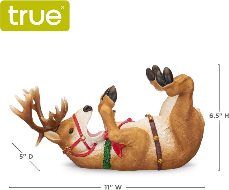 True Reindeer Polyresin Wine Bottle Holder - Table Top and Counter Wine Rack, Animal Home Decor, Set of 1, Brown, Holds 1 Standard Wine Bottle - Image 3