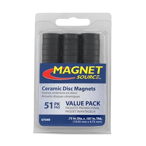 Master Magnetics Ceramic Disc Magnet Pack - Strong Small Round Magnets for Crafts, Classroom Whiteboard, Fridge - 0.709" Diameter - 0.197" Thick - 51-Pack - Image 5