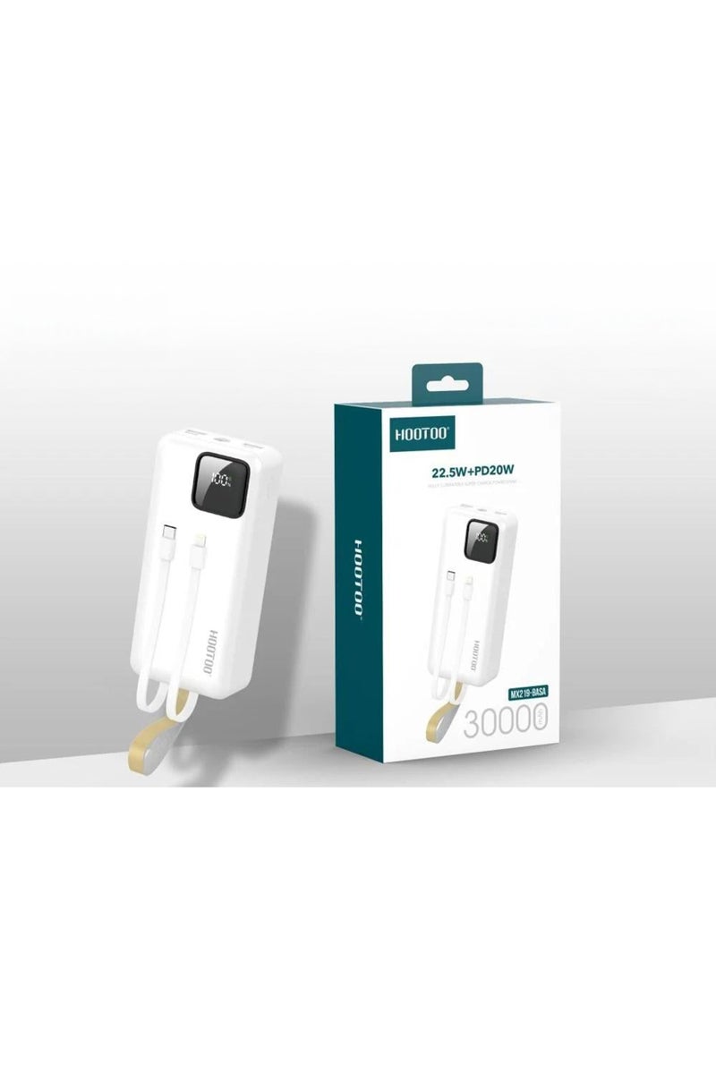 HooToo MX219  30000mAh Powerbank, White - Image 1