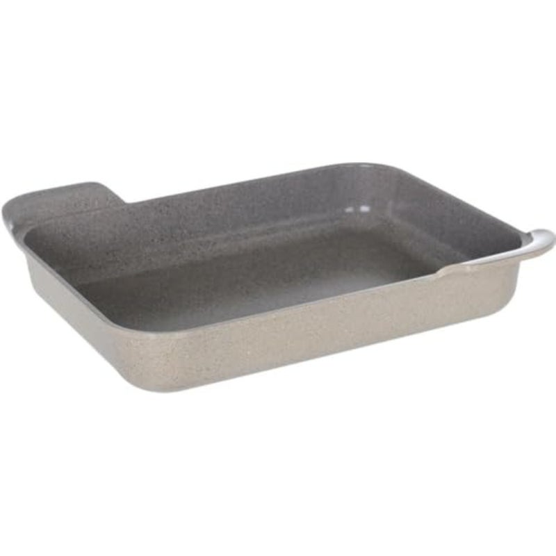 , OLG, Large Rectangular Ovenware, With 2 intgrted handle, Die-casted Aluminum, 40*32cm, Warm Marble Color - Image 1