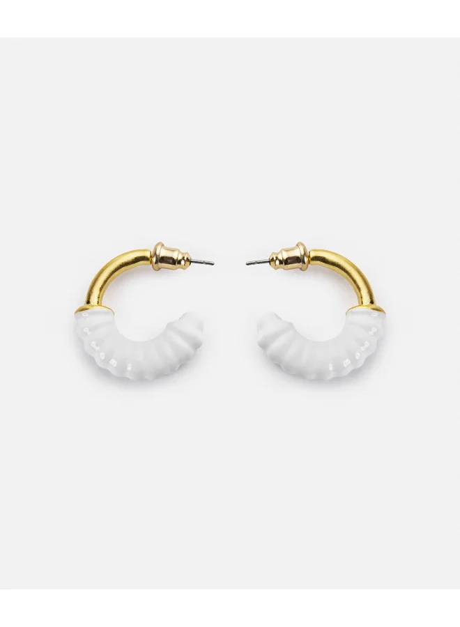Ipekyol Contrast Resin Hoop Earrings