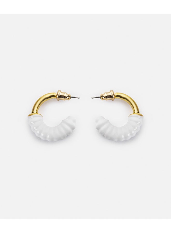 Ipekyol Contrast Resin Hoop Earrings  - Image 2
