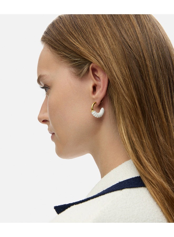 Ipekyol Contrast Resin Hoop Earrings  - Image 3