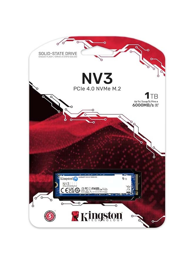 كينغستون Renewed - NV3 1TB M.2 2280 NVMe Internal SSD, Up to 6000MB/s Read, 4000MB/s Write Speed, Gen 4.0x4 NVMe PCIe Performance, 2.17G Vibration Operating, 320TBW | SNV3S/1000G 1000 GB - Image 3