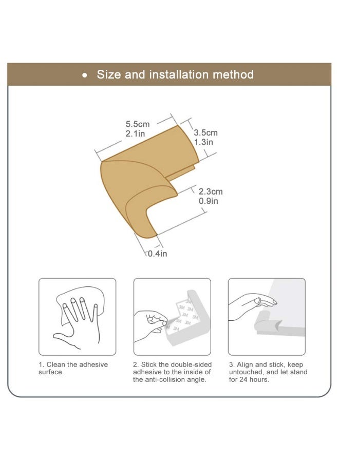 WangPangZi Baby Proofing Edge & Corner Guards, 10 PCS Soft NBR Foam Safety Bumpers for Furniture, Strong Adhesive,No Residue,Protects Toddlers from Sharp Corners on Tables,Cribs,Fireplaces/Glass Surfaces - Image 3