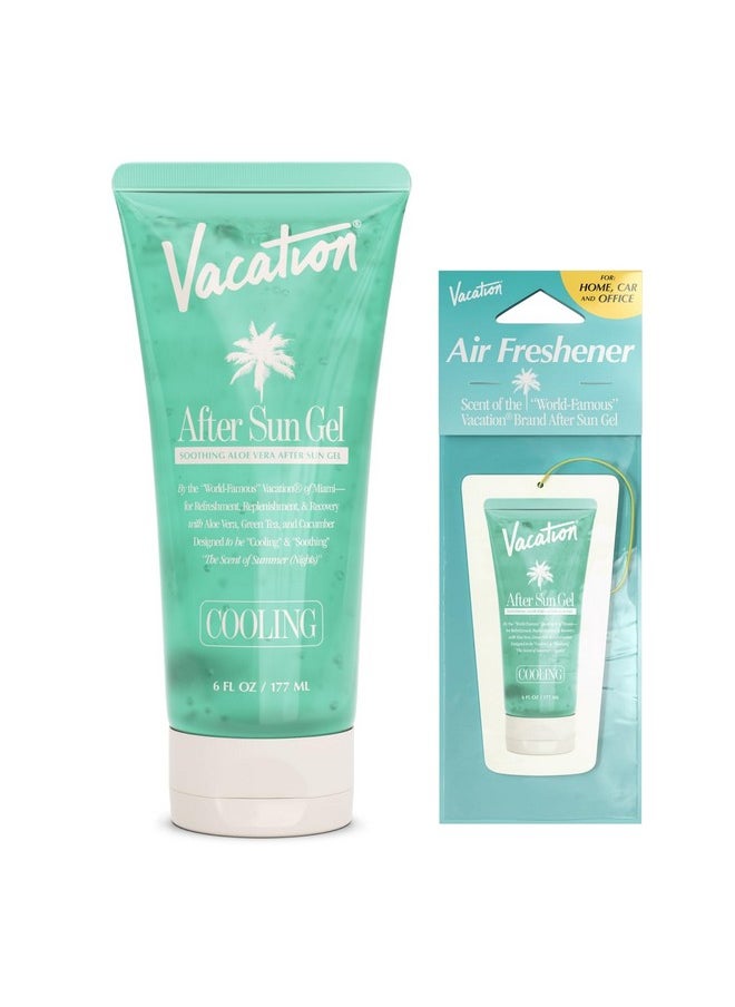 VACATION - After Sun Gel + Airfreshener Bundle Soothing Aloe Vera Gel For Sunburn Relief Hydrating After Sun Care Nonsticky Cooling Aloe Gel Sunburn Relief Alcohol Free 6 Fl. Oz. - Image 1