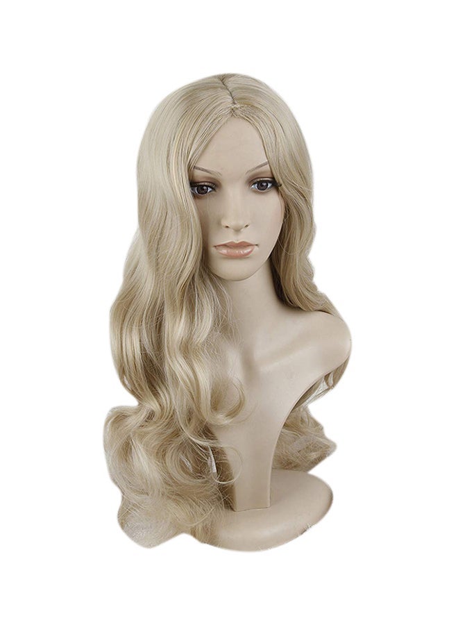 NIBEMINENT Cosplay Women's Long Curly Blonde Heat Friendly Hair Wig - Image 1
