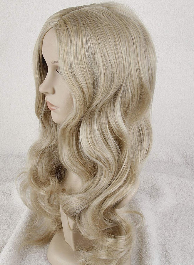 NIBEMINENT Cosplay Women's Long Curly Blonde Heat Friendly Hair Wig - Image 3