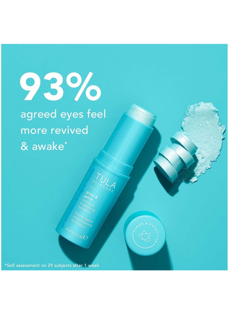 TULA Skin Care - TULA Skin Care Eye Balm Glow & Get It - Dark Circle Treatment, Instantly Hydrate and Brighten Undereye Area, Portable and Perfect to Use On-the-go, 0.35 oz. - Image 1