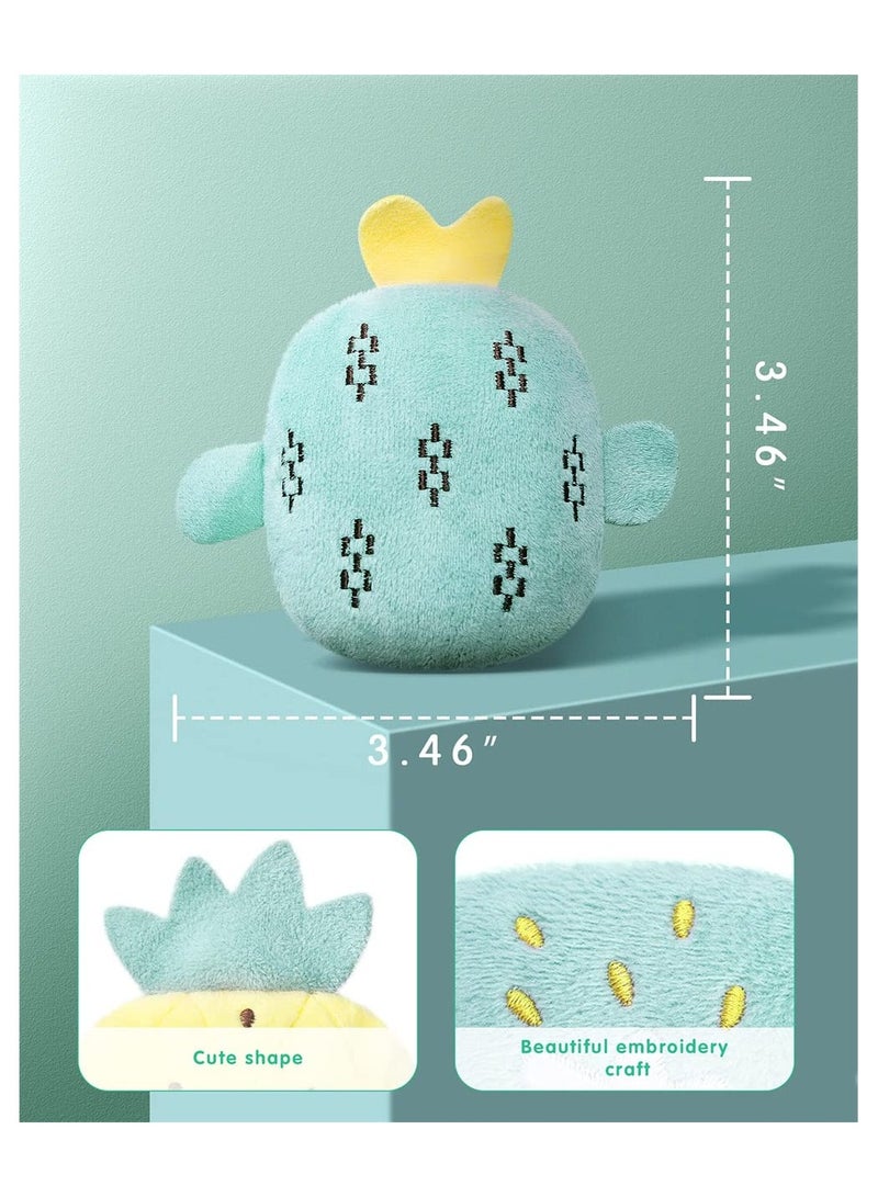 6 Pcs Interactive Cat Toys Set with Catnip Rattle Sound Cute Fruit Pillows Crinkle Plush Chew Toys for Indoor Cats - Image 5