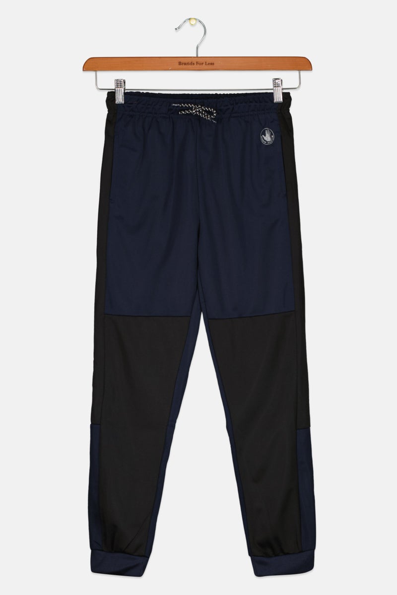 Body Glove Kids Boy Regular Fit Solid Sweatpants, Navy Blue Combo - Image 1
