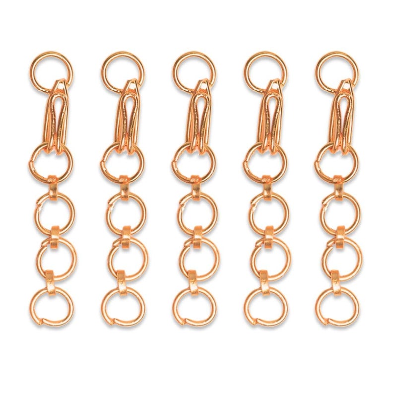 SATRA TRADERS 4 Kadi Hook Chain for Jewellery Making Necklace Extension | Size : 36mm | Qty : 25pcs (Rosegold) - Image 3