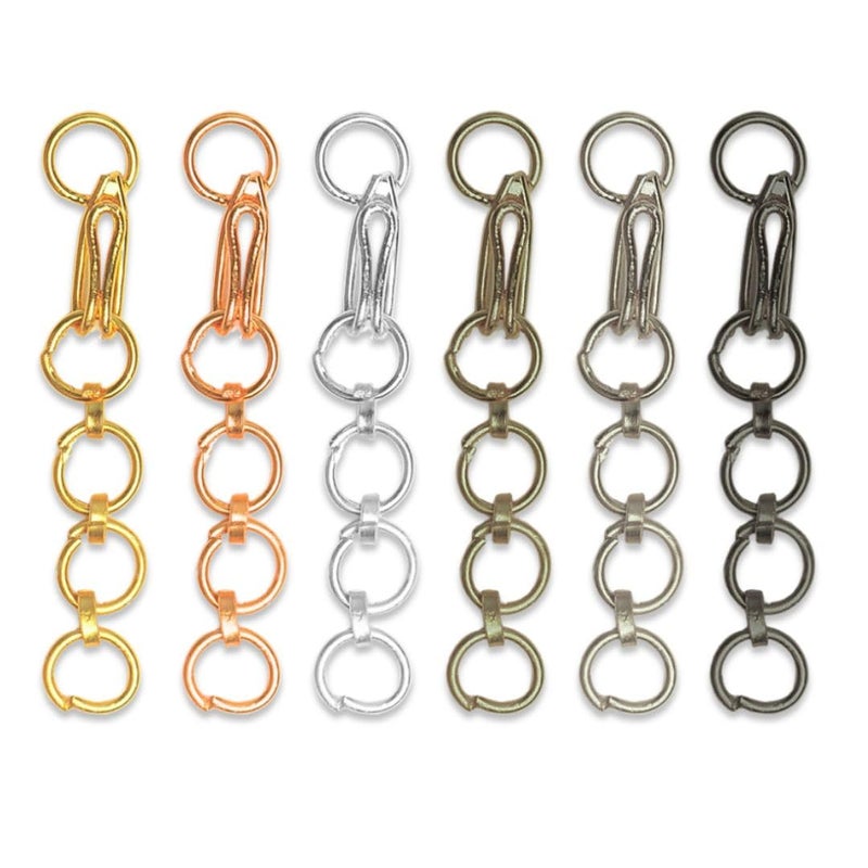 SATRA TRADERS 4 Kadi Hook Chain for Jewellery Making Necklace Extension | Size : 36mm | Qty : 25pcs (Rosegold) - Image 1