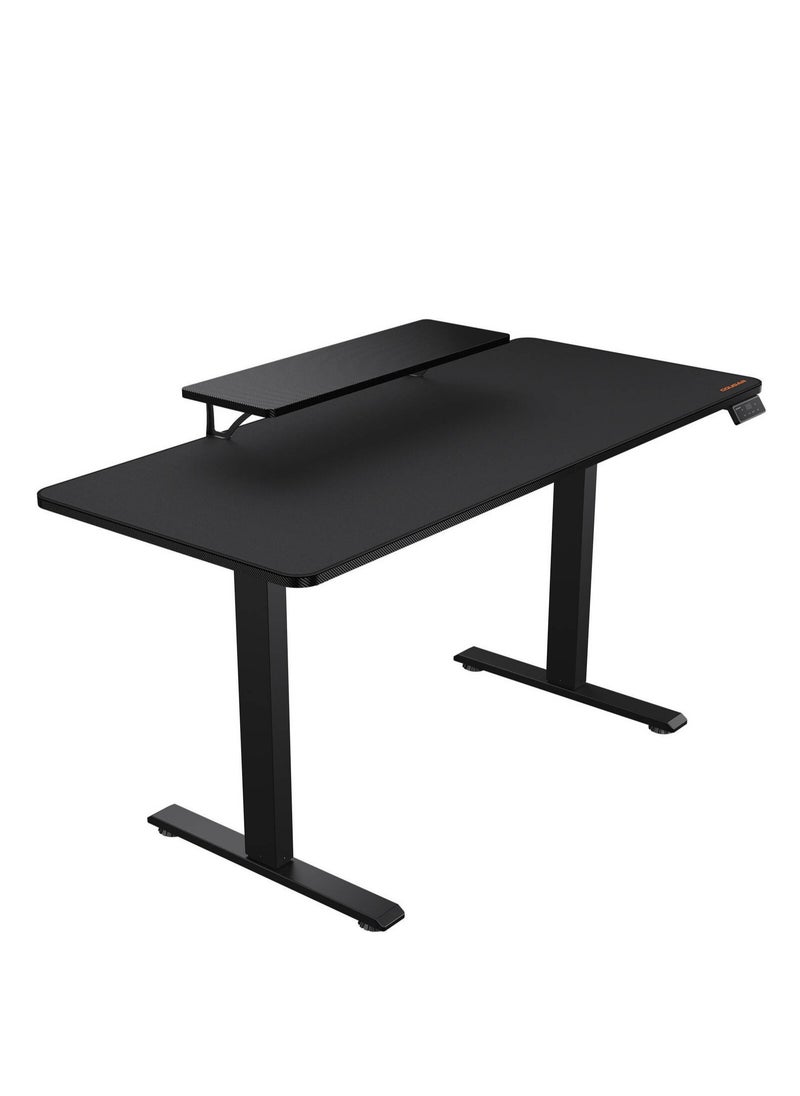 Cougar - E-STAR 140 Gaming Desk, Full Desk Mouse Pad, Removable Monitor Stand, Shields for Transmission Shaft & Motor, Cable Tray for Easy Management, Headset Hook, Black | 3MSTA3WB.0001 - Image 1