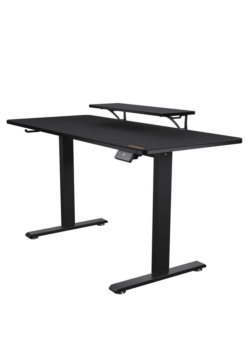 Cougar - E-STAR 140 Gaming Desk, Full Desk Mouse Pad, Removable Monitor Stand, Shields for Transmission Shaft & Motor, Cable Tray for Easy Management, Headset Hook, Black | 3MSTA3WB.0001 - Image 1
