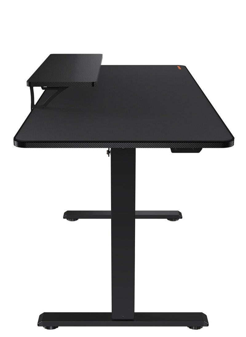 Cougar - E-STAR 140 Gaming Desk, Full Desk Mouse Pad, Removable Monitor Stand, Shields for Transmission Shaft & Motor, Cable Tray for Easy Management, Headset Hook, Black | 3MSTA3WB.0001 - Image 1