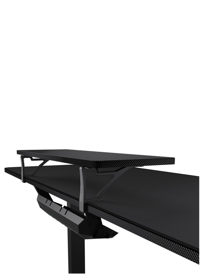 Cougar - E-STAR 140 Gaming Desk, Full Desk Mouse Pad, Removable Monitor Stand, Shields for Transmission Shaft & Motor, Cable Tray for Easy Management, Headset Hook, Black | 3MSTA3WB.0001 - Image 1