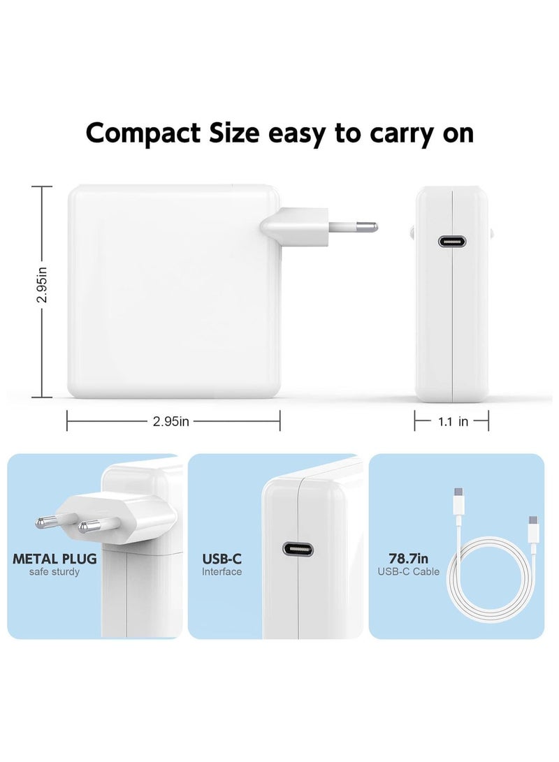 61W USB-C Charger for MacBook Pro/Air – Compatible with 13, 14, 15 Inch Models – Includes 2M USB-C Cable - Image 2