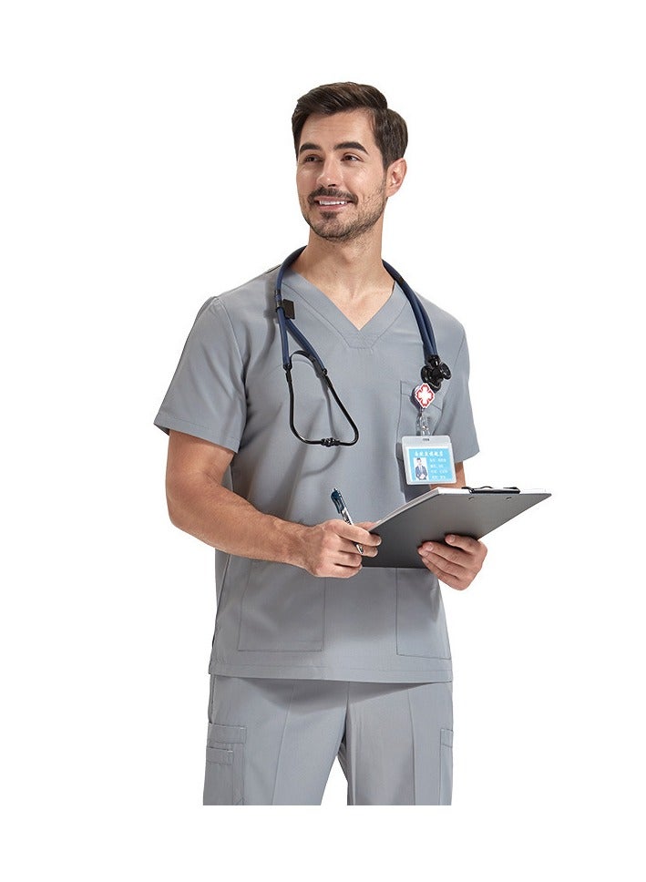 KUYING New V-neck Split Anti Wrinkle Split Medical Uniform  - Image 1