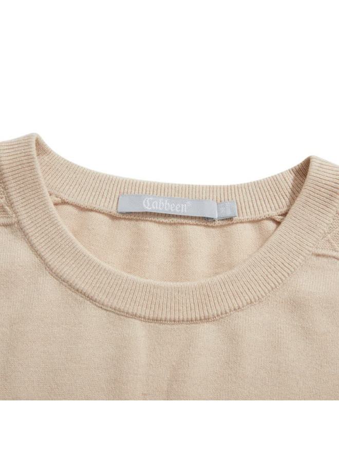 Cabbeen 100% Combed Cotton Men's Long Sleeve Logo Embroidered High-frequency Winter Simple Base Shirt - Image 1