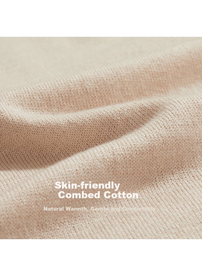 Cabbeen 100% Combed Cotton Men's Long Sleeve Logo Embroidered High-frequency Winter Simple Base Shirt - Image 2