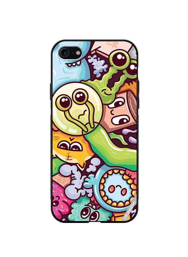 VR CREATIVE Protective Case Cover For Apple iPhone SE (2022) Graphitti Design Multicolour - Image 1