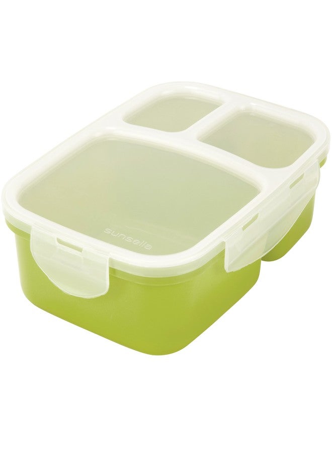 Sunsella Leakproof, 3 Compartment, Bento Lunch Box, Airtight Food Storage Container (1 Pc) - Green - Image 2