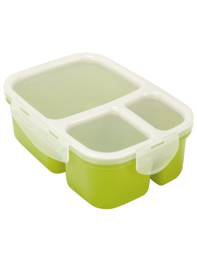 Sunsella Leakproof, 3 Compartment, Bento Lunch Box, Airtight Food Storage Container (1 Pc) - Green - Image 4