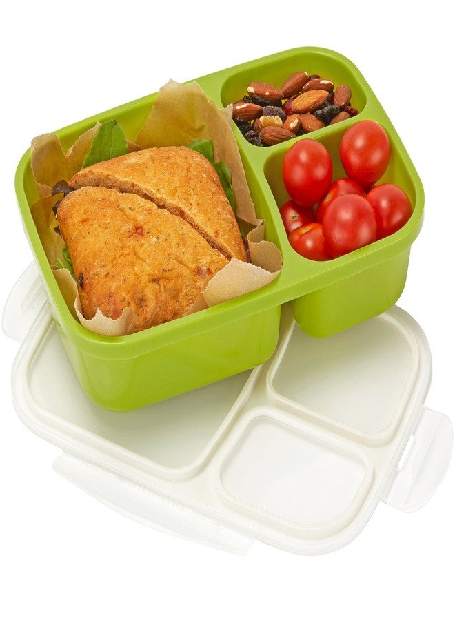 Sunsella Leakproof, 3 Compartment, Bento Lunch Box, Airtight Food Storage Container (1 Pc) - Green - Image 1