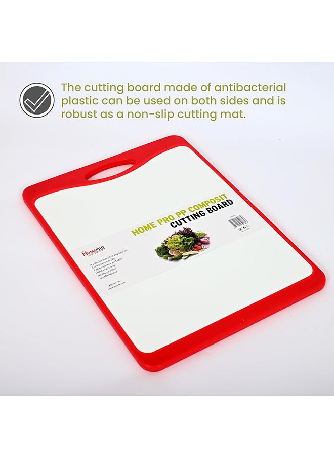 Homepro Pp Cutting Board - Rectangular Red Chopping Board For Versatile Kitchen Prep Durable Pp Composite Material Easy-To-Clean Dishwasher Safe 37 х 25 см Red