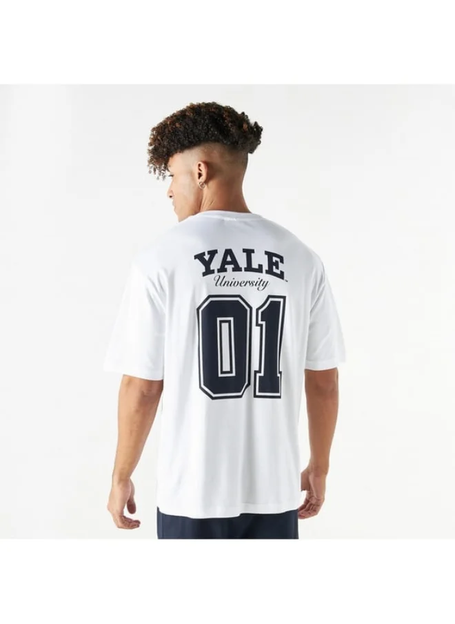 SP Characters Yale University Print Crew Neck T-shirt with Short Sleeves