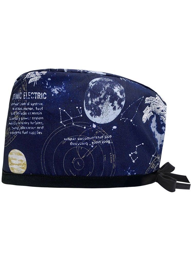 اسم المحتوى ناريلا القطن مطبوعة الجراحية كاب حزام قابل للتعديل الطبية العمل كاب - Image 1