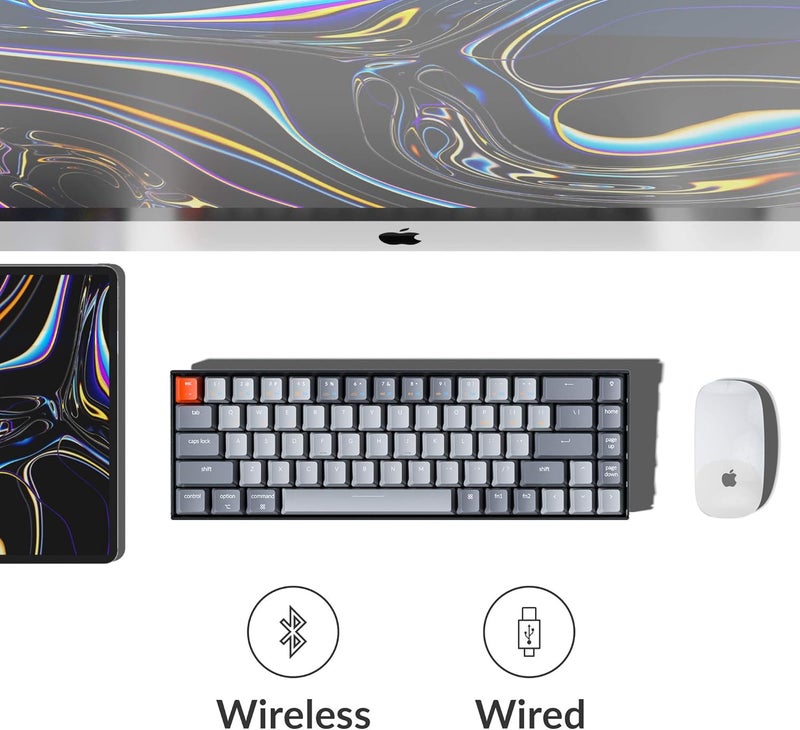 Keychron K6 Bluetooth 5.1 Wireless Mechanical Keyboard with K Pro Red Switch/LED Backlit/Rechargeable Battery, 68 Keys Compact Keyboard Compatible with Mac Windows - Image 5