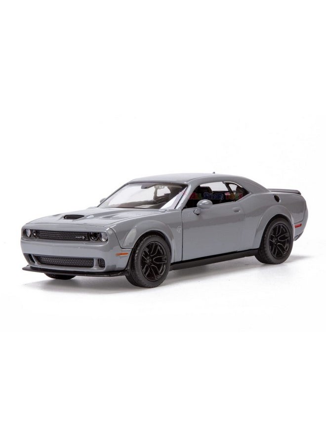 موتورماكس سيارة دودج تشالنجر SRT Hellcat Widebody Destroyer رمادية اللون موديل 2018 حصرية من Motormax All Star Toys، طراز 1/24، طراز 79350، رمادي  - Image 2